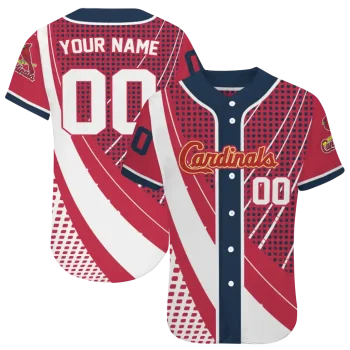 personalized st louis cardinals curved stripes red white jersey best selling