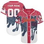 personalized st louis cardinals pattern drip red white jersey best selling