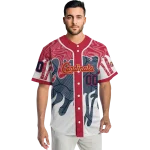 personalized st louis cardinals pattern drip red white jersey best selling