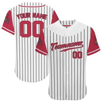 personalized st louis cardinals pinstripe red white jersey best selling