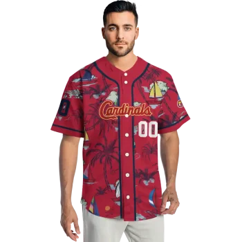 personalized st louis cardinals sailboat island red jersey fashion forward