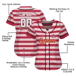 personalized st louis cardinals stripe layers red white jersey best selling