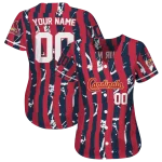 personalized st louis cardinals stripe paint red jersey best selling