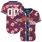 personalized st louis cardinals tropical hibiscus navy jersey best selling