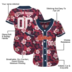 personalized st louis cardinals tropical hibiscus navy jersey best selling