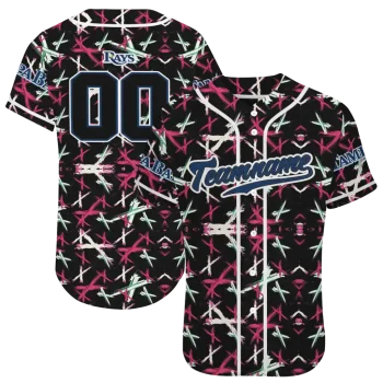 personalized tampa bay rays abstract x black jersey best selling