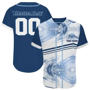 personalized tampa bay rays arrow fade navy white jersey best selling