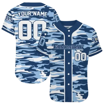 personalized tampa bay rays camo splash navy jersey best selling