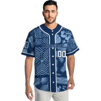 personalized tampa bay rays pineapple palm geo navy jersey fashion forward