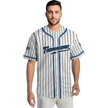 personalized tampa bay rays pinstripe lines white jersey fashion forward