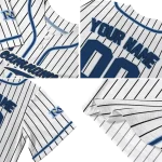 personalized tampa bay rays pinstripe lines white jersey best selling