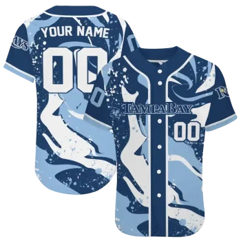 personalized tampa bay rays splash swirl navy jersey best selling