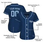 personalized tampa bay rays stripe pattern navy jersey best selling