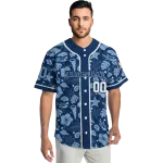 personalized tampa bay rays tropical hibiscus seashells navy jersey best selling