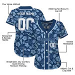 personalized tampa bay rays tropical hibiscus seashells navy jersey best selling