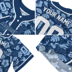 personalized tampa bay rays tropical hibiscus seashells navy jersey best selling