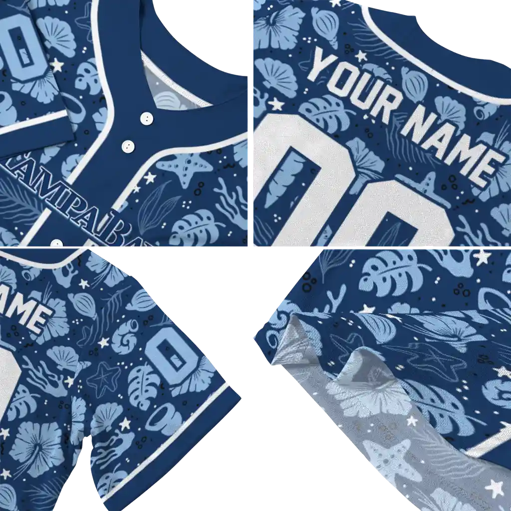personalized tampa bay rays tropical hibiscus seashells navy jersey new arrival personalized tampa bay rays tropical hibiscus seashells navy jersey new arrival