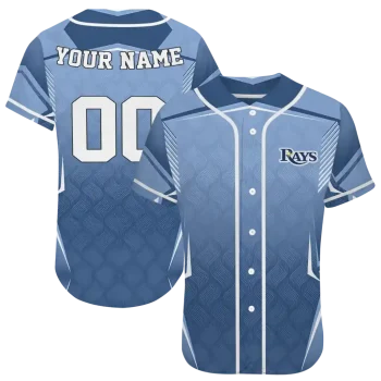 personalized tampa bay rays wavy flow navy jersey best selling