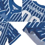 personalized toronto blue jays blazing stripes blue jersey best selling