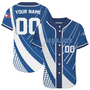 personalized toronto blue jays curved stripes blue white jersey best selling