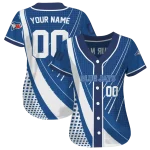 personalized toronto blue jays curved stripes blue white jersey best selling