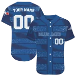 personalized toronto blue jays edgy stripes blue jersey best selling