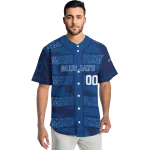personalized toronto blue jays edgy stripes blue jersey best selling