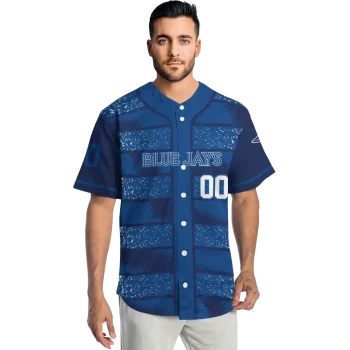 personalized toronto blue jays edgy stripes blue jersey fashion forward
