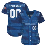 personalized toronto blue jays edgy stripes blue jersey best selling