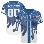 personalized toronto blue jays pattern drip blue white jersey best selling