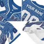 personalized toronto blue jays pattern drip blue white jersey best selling