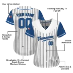 personalized toronto blue jays pinstripe blue white jersey best selling