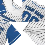 personalized toronto blue jays pinstripe blue white jersey best selling