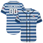 personalized toronto blue jays stripe layers blue white jersey best selling