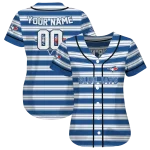 personalized toronto blue jays stripe layers blue white jersey best selling