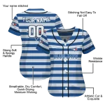 personalized toronto blue jays stripe layers blue white jersey best selling