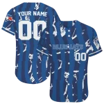 personalized toronto blue jays stripe paint blue jersey best selling