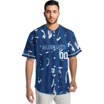 personalized toronto blue jays stripe paint blue jersey best selling