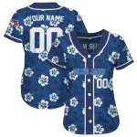 personalized toronto blue jays tropical hibiscus navy jersey best selling