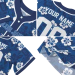 personalized toronto blue jays tropical hibiscus navy jersey best selling