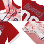 personalized washington nationals arrow fade red white jersey best selling