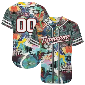 personalized washington nationals geometric fusion aqua jersey best selling