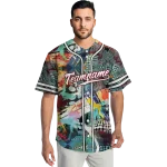 personalized washington nationals geometric fusion aqua jersey best selling