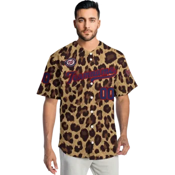 personalized washington nationals leopard spot jersey fashion forward