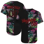 personalized washington nationals palm leaf black jersey best selling