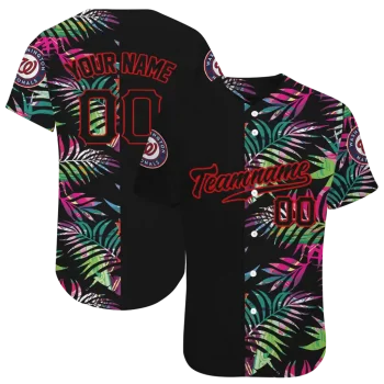 personalized washington nationals palm leaf black jersey best selling