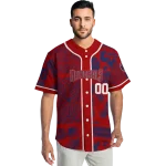 personalized washington nationals pineapple palm geo red jersey best selling