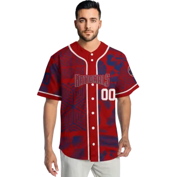 personalized washington nationals pineapple palm geo red jersey fashion forward