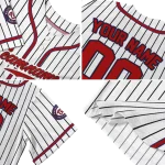 personalized washington nationals pinstripe lines white jersey best selling