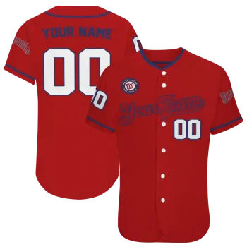 personalized washington nationals plain classic red jersey best selling